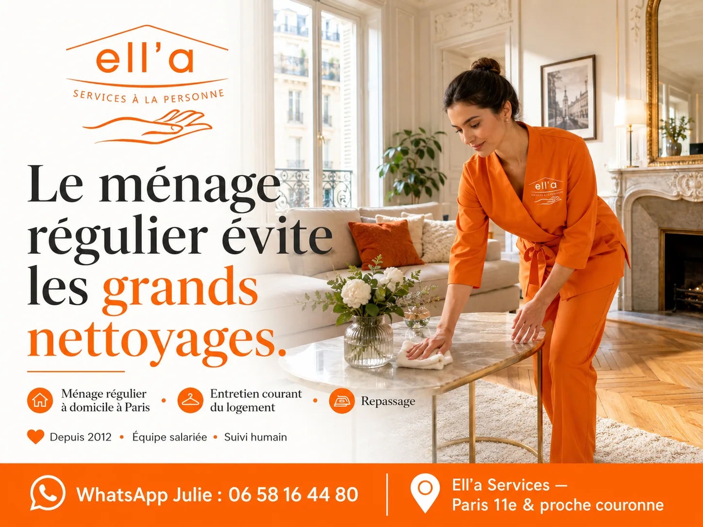 Menage a Paris - Ell'a Services