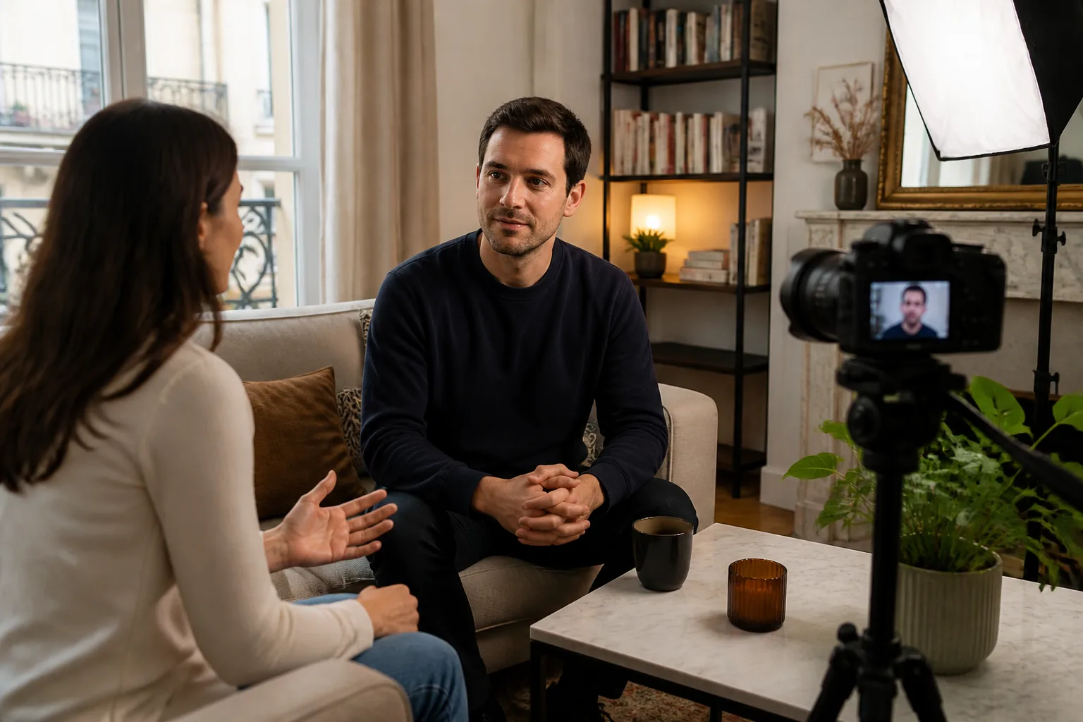 Création de contenu vidéo dans un appartement parisien